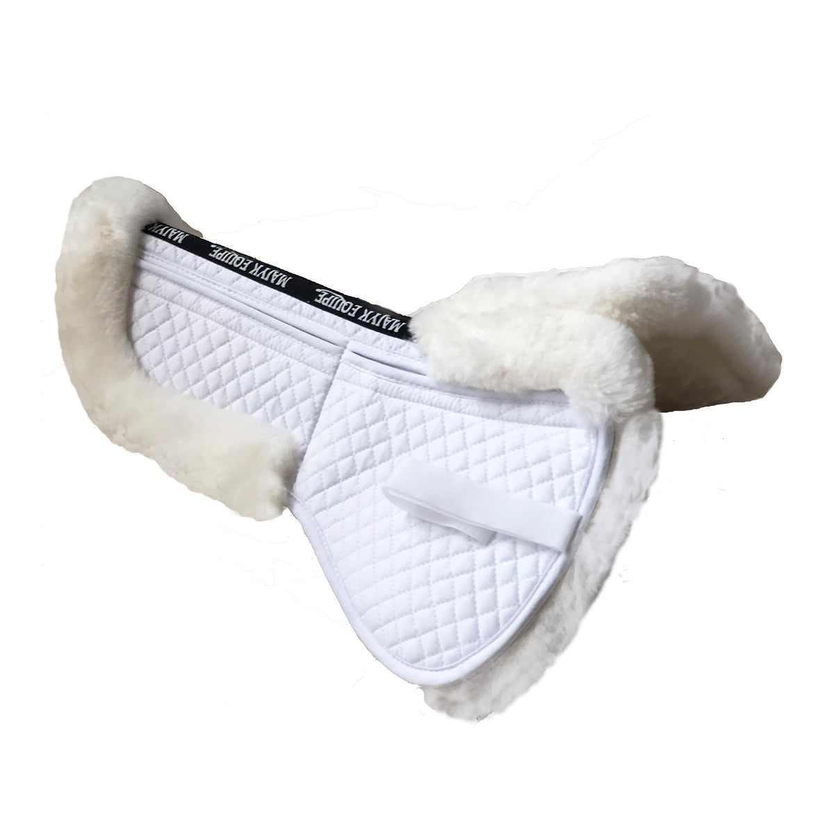 Majyk Equipe White Half Pad Correction Fleece with Wither Relief/Impact Shims for AP or Jumping