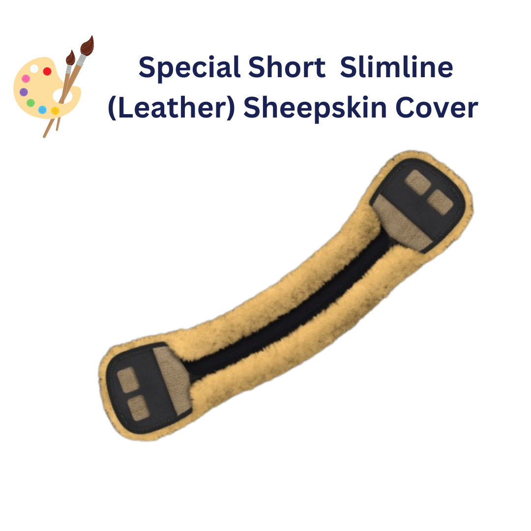 Custom Order | E.A.Mattes Special Short Girth Slimline (Leather) Sheepskin Cover