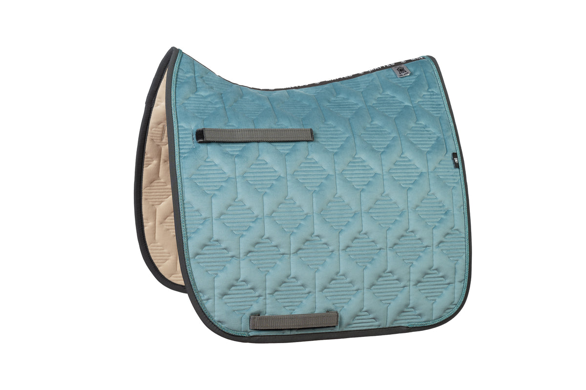 E.A.Mattes SS 25 Woven Piping Velvet Ocean Saddle Pad / No Sheepskin